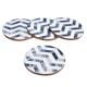 White And Resin Wood And Resin Chevron Coasters In Set of 4